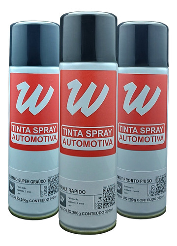 Kit Tinta Spray Automotivo Efeito Candy 3 Tubos 300ml Cada