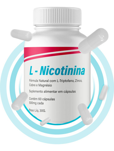 01 L-nicotinina Suplemento Alimentar Para Parar De Fumar 60
