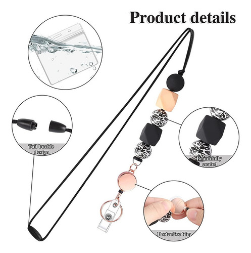 Conjunto De 3 Cordões De Cartão De Identificação Retráteis