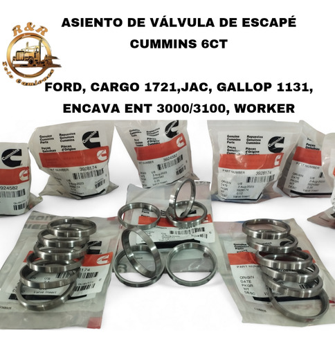 Asiento De Válvula De Escapé Cummins 6ct, Jac, Gallop 1131