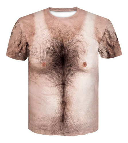 Divertida Playera Muscular Con Estampado Corporal 3d De Man