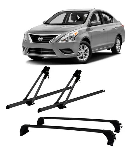 Versa Real Rack Rack Teto Nissan Versa + 2 Transbike Tonale Kiussi Preto | Parcelamento ...