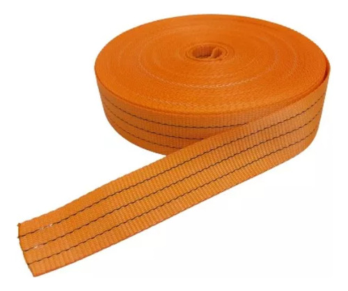 Fita Cinta Amarração De Cargas 3 Toneladas 50mm X 25 Metros Cor Laranja