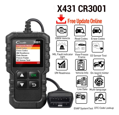 Launch Cr3001 Obd2 Lector De Código Escáner Automotriz