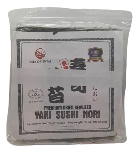 10 Paquetes De Alga Nori Para Sushi X 100 Hojas