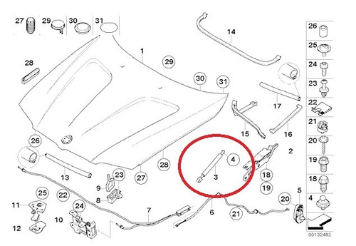 Amortecedor Do Capô Bmw X3 2.5si 2006 A 2014 Original