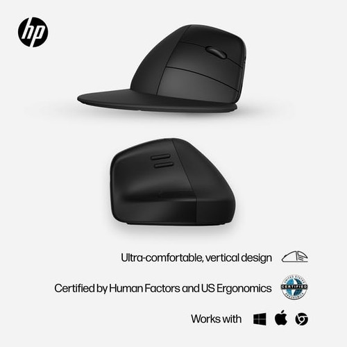 Mouse Sem Fio Vertical Ergonômico Hp 920 Bluetooth 5.3