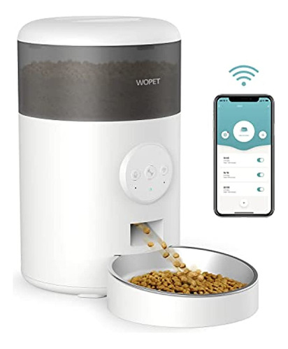 Wopet Automatic Cat Feeder, 4l Wifi Pet Food Dispenser For C