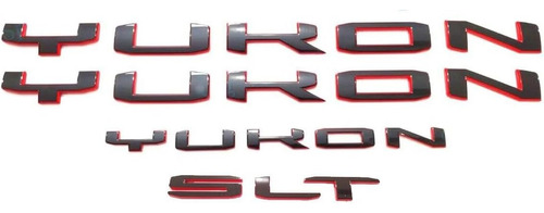 4pcs Kit Yukon Slt Letters Emblem 3d Door Rear Nameplate Bad