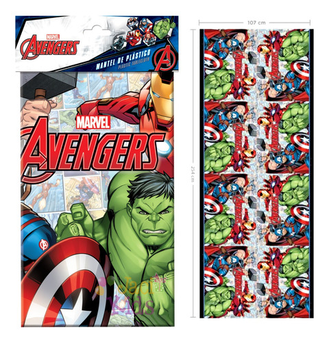 Avengers Mantel Artículo Fiesta Decoración - Ave0h1 Color Azul Y Rojo