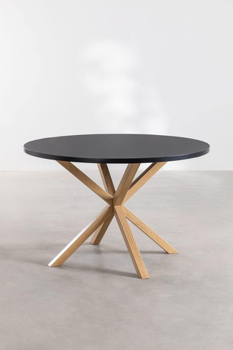 Mesa Redonda Para Comedor 120 Cm Estilo Nórdico
