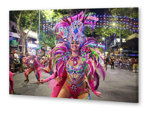 Cuadro 60x90cm Brasil Carnaval Rio Samba Musica P1
