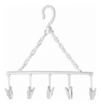 Comprar Tender Recto Plastico Para Colgar De 5 Broches Deses Color Blanco