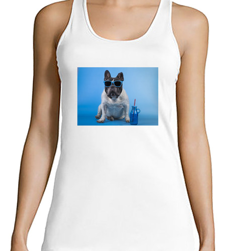 Musculosa Mujer Perros 6 Perro Frente Boca Abierta