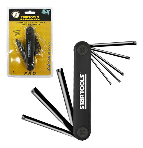 Chave Torx Tork Tipo Canivete Com Furo Guia Qualidade Pro