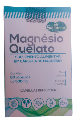 Magnésio Bisglicinato Alta Absorção Quelado - 60 Cápsulas