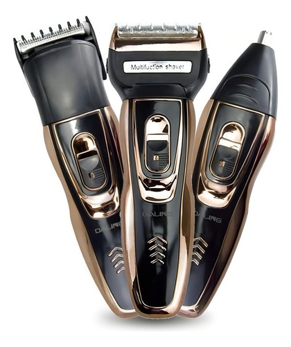 Barbeador Elétrico Recaregável Daling 3 In 1 Cor Outro