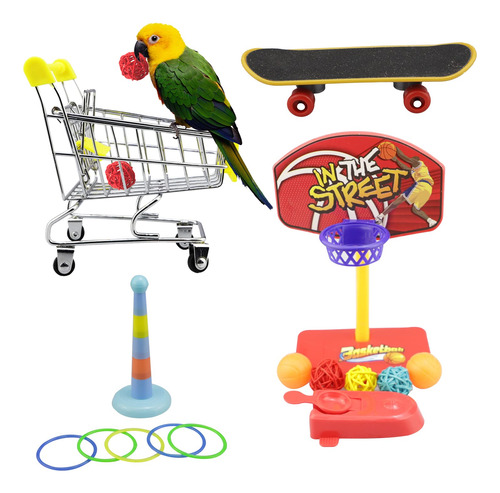 Nuatpetin 5 Pcs Bird Training Toy For Parrots, Parrot Intel.