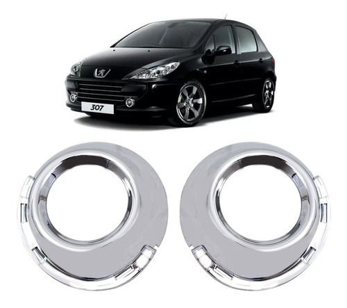 Juego De Aros Cromados Peugeot 307 2007 2008 2009 2010 2011