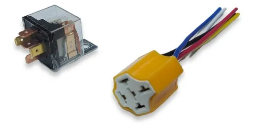 comprar Rele Relay Transparente 5 Patas 90 Amp 12 V Led + Conector