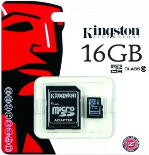 Tarjeta De Memoria Micro Sd Hc 16 Gb Kingston Clase 10