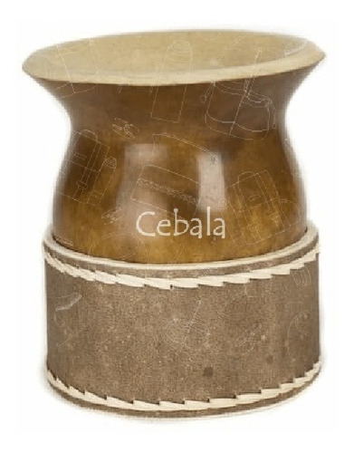 Imagen 2 de 5 de Posa Mate Cebala De Cuero Crudo Con Costura Perzonalizable