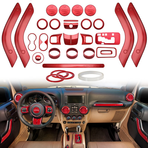 Kit Moldura Interior 28 Pieza Para Jeep Wrangler Jk