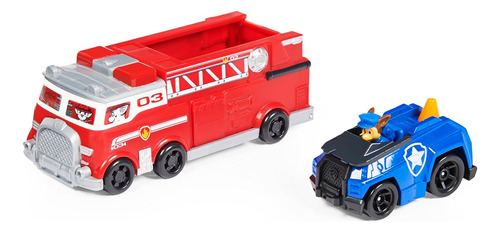 Paw Patrol True Metal Ultimate Firetruck Con Chase Y Su Auto