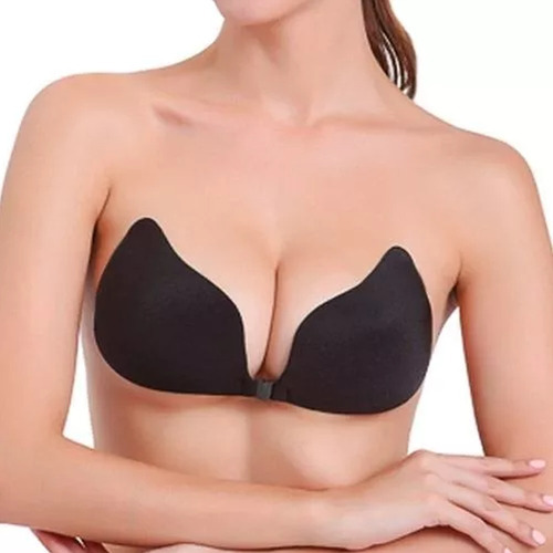 Imagen 2 de 6 de Bra Textil Strapless Silicon Autoadherible V-bra Negro M3021