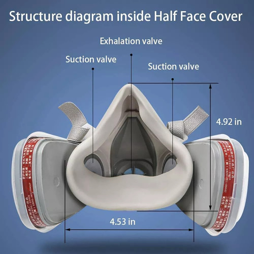 Respirador Facial Completo Reutilizable Y Gafas Protectoras