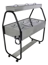 Comprar Buffet Self Service Balcão Carro Termico 6 Cubas Quentes 3 Cubas Frias Ekenox 220v