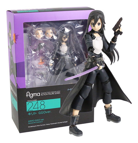 Figma 248 Sword Art Online Kirito Ggo Ver. Figura De Acción