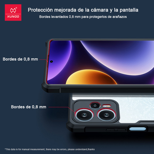 Funda Xundd Para Celular Poco Redmi Com Airbag Y Protege Cám Negro Poco F5/note 12 Turbo