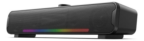 Altavoz Inalámbrico Bluetooth Usb Portátil Negro Con Luz Rgb
