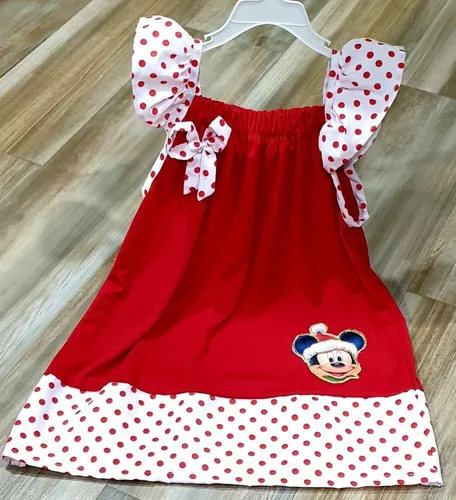 Vestido De Niña, Vestido De Minnie Mikey, Vestido Navidad