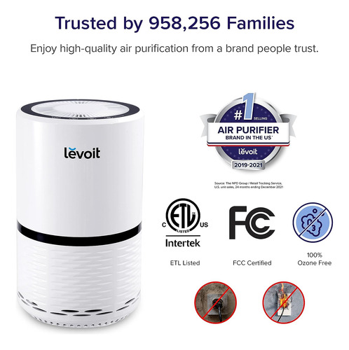 Purificadores De Aire Levoit Para El Hogar, Filtro H13 True