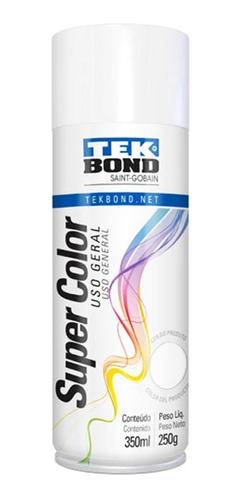Tinta Em Spray Super Color 350ml Branco Brilhante Tekbond