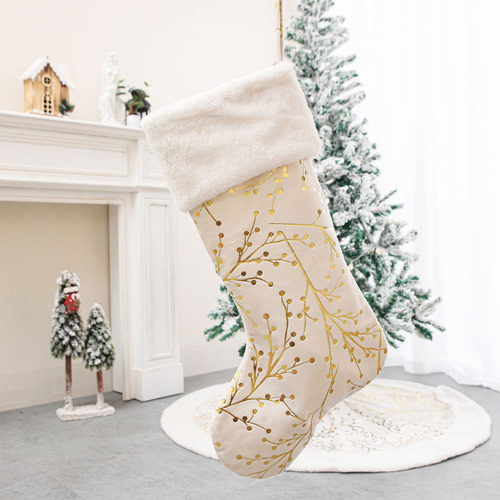 Calcetines Fuzzy Para Decoración Navideña, De Forro Polar, C