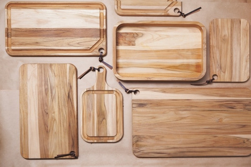 Kit Asado Tramontina Tabla Madera 46x23 Cm + Cubiertos Pampa