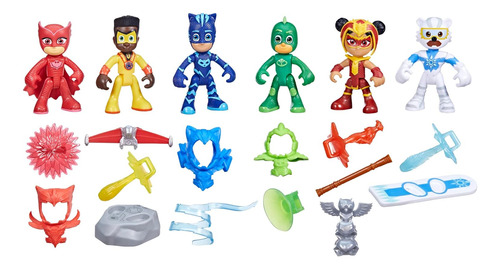 Set De 6 Figuras Pj Masks Heroes En Pijamas Power Heroes 