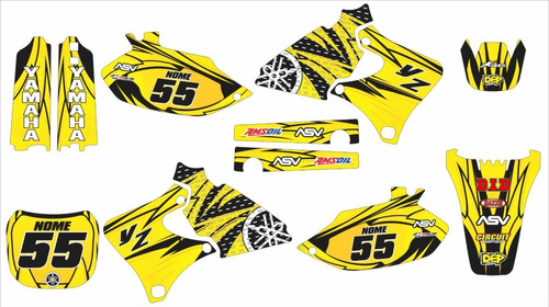 Adesivo Compatível Com Moto Cross Yz 250 400 426f 20mm Lm139