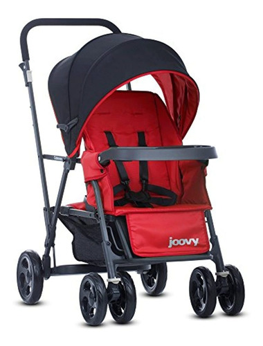 Joovy Caboose Graphite Stand En Cochecito Tándem, Rojo.