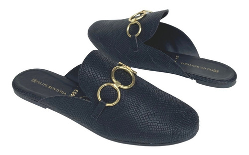 Imagen 4 de 10 de Zapato Mujer Flat Felipe Rentería Mules Dama Moda