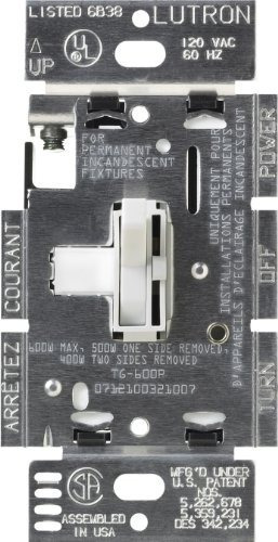 Lutron Toggler Dimmer Switch For Halogen And Incandescent