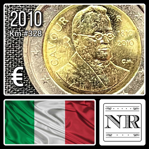Italia - 2 Euros - Año 2010 - Km #328 - Cavour