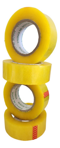 4uni Rolos Fita Adesiva Transparente 500m Larga