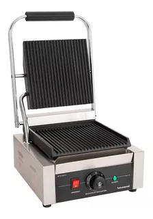 Plancha Doble Contacto Grill Panini Turboblender Tb-grillv1 Color Gris