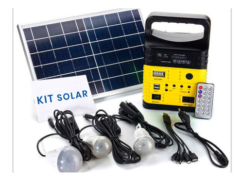 Kit Solar De Emergencia Incluye Radio, Linterna, Bombillos