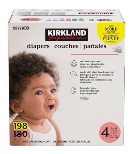 Caja De Pañal Kirkland Signature Etapa 4 Unisex