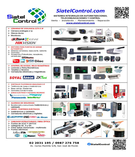 Cableado Estructurado Cat Motores Biométrico Control Acceso